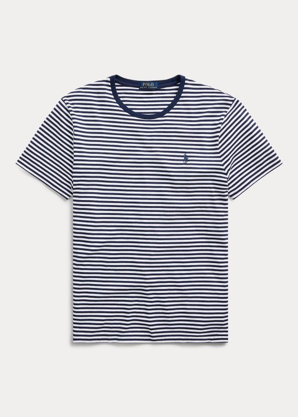 T Shirt Polo Ralph Lauren Custom Slim Striped Homem 27180-SYZR